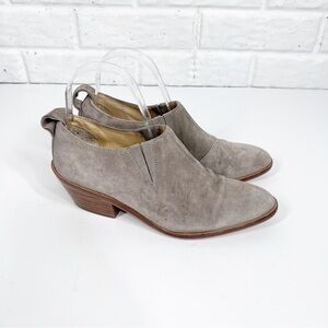 RAG & BONE Thompson Dove Grey Suede 2” Heeled Bootie Almond Toe